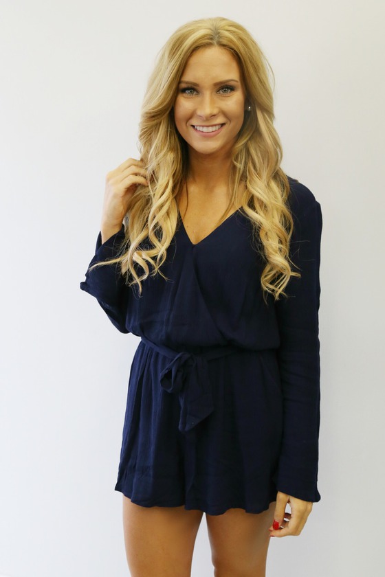 Navy Romper